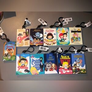 Disney Poster Bag Clip Keychain Lot
